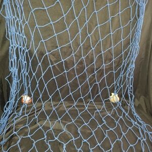 Blue Decorative Netting Witb Seashells